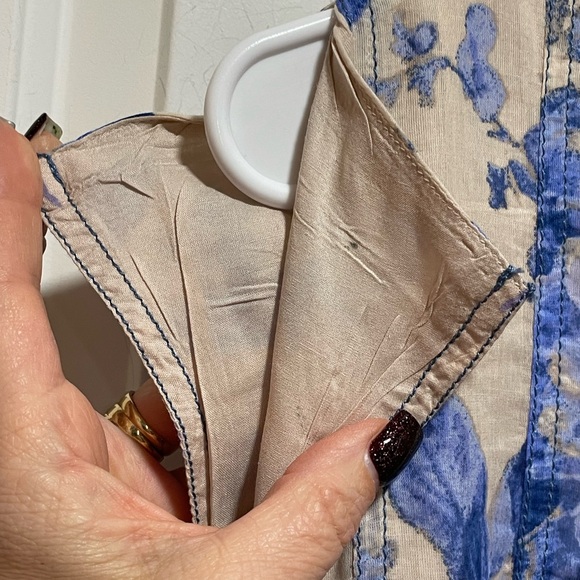 Free People Sully Mini Dress Womens XS Boho Coquette Floral Slit Sleeve Flare - Picture 7 of 15